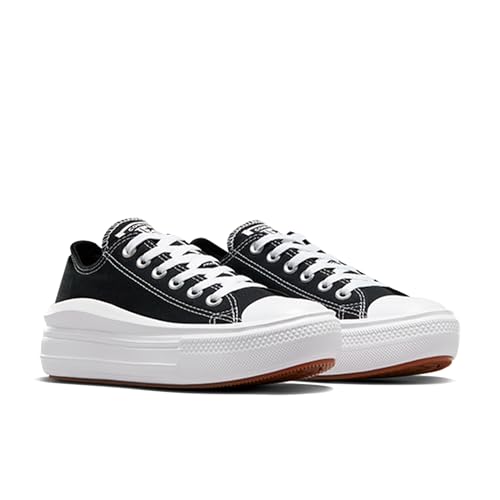 Converse Women's Sneaker, Black White White, 7