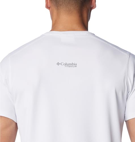 Columbia Men's Summit Valley Short Sleeve Crew, White, Medium