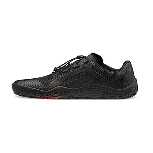 Vivobarefoot Primus Trail II FG, Womens Recycled Breathable Mesh Off-Road Shoe with Barefoot Firm Ground Sole Obsidian