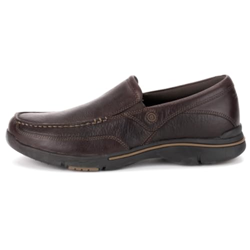 Rockport Men's Eberdon Dark Brown Leather 9 W (EE)-9 W