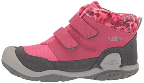 KEEN Knotch Chukka DS Mid Height Insulated Boots, Fruit Dove/Black, 10 US Unisex Little Kid