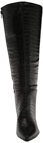 LifeStride womens Stratford-wc Knee High Boot, Black Croco, 8.5 Wide US
