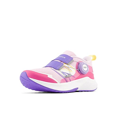 New Balance Girls Dynasoft Reveal V4 Boa, Light Raspberry/Hi-Pink/Electric Indigo, 12 Little Kid