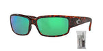 Costa Del Mar Caballito 6S9025 902512 59MM 10 Tortoise/Green Mirror 580g Polarized Rectangular Sunglasses for Men + BUNDLE with Designer iWear Eyewear Kit