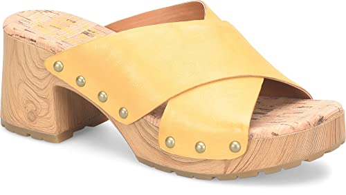 KORK-EASE Tatum Women's Heeled Sandal, Yellow (Sunflower), 9M US