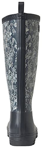 Helly-Hansen Womens Madeleine Print Waterproof Rain Boots, 597 Navy, 8