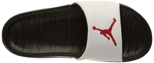 NIKE Men's Slide Basketball Shoe, Black Univ Red White, 14