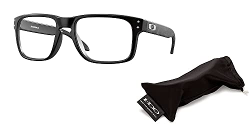 Oakley Holbrook Eyeglasses OX8156 815610 56MM Satin Black Square Eyeglasses for Men + BUNDLE With Designer iWear Eyewear Kit