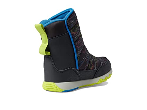 Merrell Free Roam Puffer Waterproof Snow Boot, Carbon/Multi, 12 US Unisex Big Kid