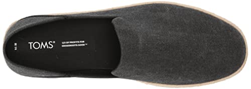 TOMS Men's Santiago Loafer Flat, Black, 13