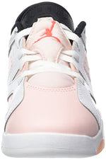 Jordan Girl's 6 Retro Low (Little Kid) White/Atmosphere/Infrared 23/Black 11 Little Kid M