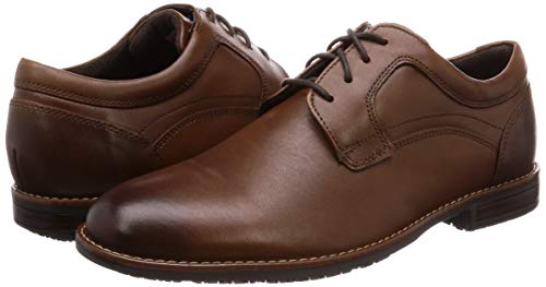 Rockport Men's Waterproof Dustin Plain Toe Business Shoes - brown -