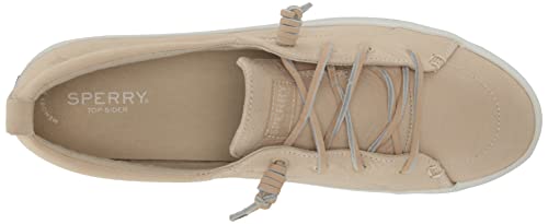 Sperry Women's Crest Vibe Platform Sneaker, Cream Stripe, 11