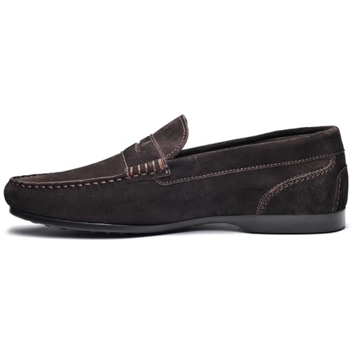 Sebago Men's Byron Suede Shoes, Dark Brown - 11.5 Regular