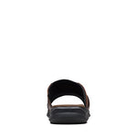 Clarks Men's Walkford Easy Flat Sandal, Brown Tumbled Leather, 13