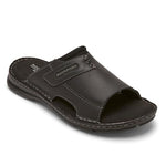 Rockport Men's Darwyn 2 Slide Sandal, Black Leather 2, 9.5