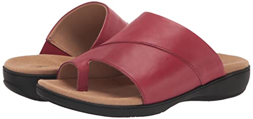 Trotters Women's Flat Sandals, Dark Red, 9.5 Wide
