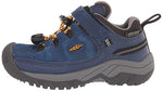 KEEN Targhee Low Height Waterproof Hiking Shoes, Blue Depths/Forest Night, 4 US Unisex Big Kid
