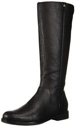 Cole Haan Women's Calissa Riding Boot Mid Calf, Black Leather, 11 B US