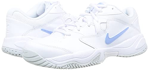 Nike Women's Court Lite 2 Tennis Shoe (White/Aluminum-Pure Platinum, 10)