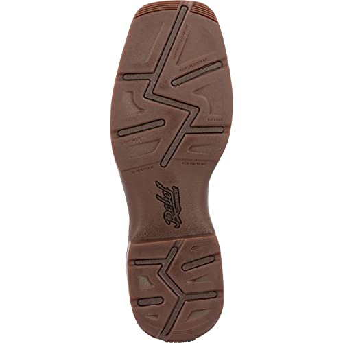 Durango Rebel Burnished Pecan Fire Brick Western Boot, Burnished Pecan And Fire Brick, Size 12(W)