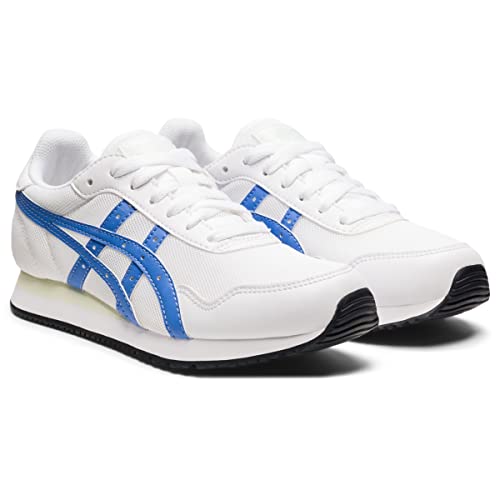 ASICS Women's Tiger Runner Shoes, 8.5, White/Periwinkle Blue