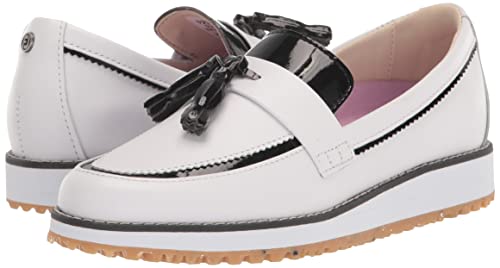 FootJoy Women's FJ Sandy Previous Season Style Golf Shoe, White/Black, 7