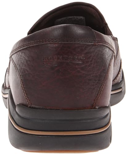 Rockport Men's Eberdon Dark Brown Leather 9 W (EE)-9 W