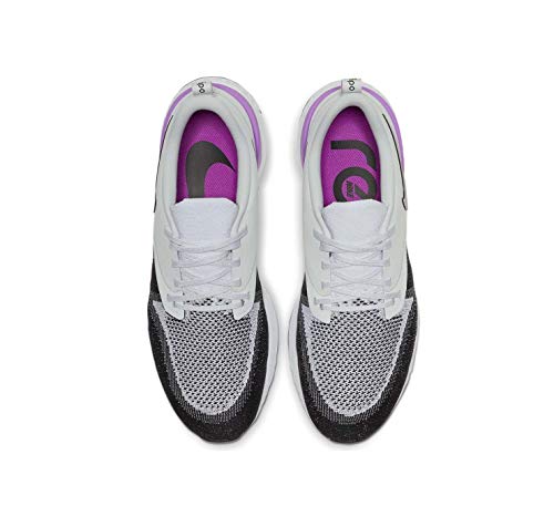 Nike Women's Odyssey React 2 Flyknit Running Shoes (Pure Platinum/Black-White, 11.5)