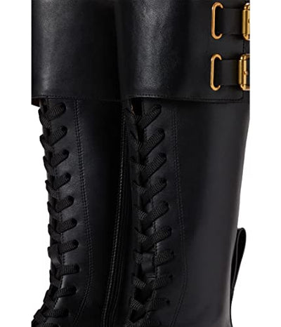 See by Chloe Mallory Combat Over-The-Knee Boot Black EU 37.5 (US Women's 7.5) M
