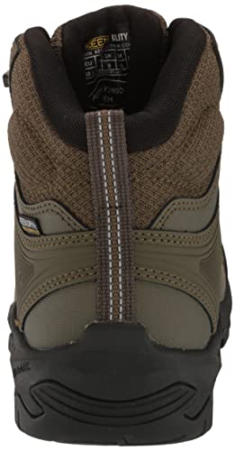 KEEN Utility Men's Reno Mid Height Soft Toe Flexible Waterproof Athletic Work Boots, Dark Olive/Black, 10.5