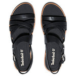 Timberland Women's Chicago Riverside Backstrap Sandal, Black Full-Grain, 7.5