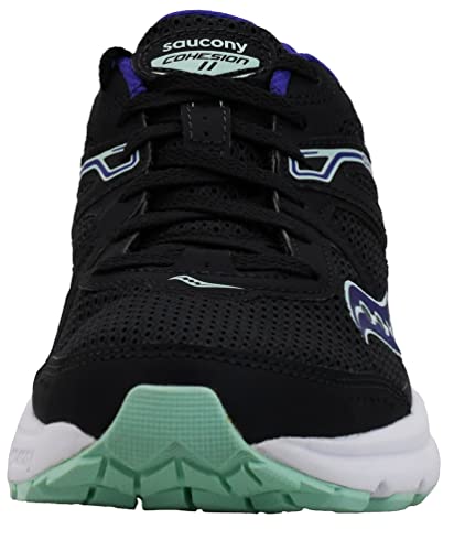Saucony Women's Cohesion 11 Running Shoe, Charcoal/Purple, 10 M US