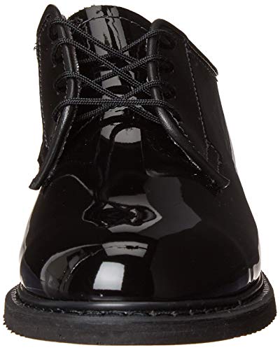 Bates Men's Lites High Gloss Oxford Uniform Dress Shoe, Black, 5 Wide