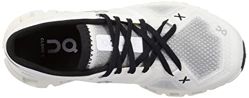 On Women's Cloud X 3 Sneakers, White/Black, 6.5 Medium US