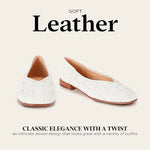 Frye Women's Claire Flat, White - 6.5M