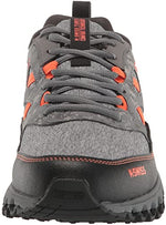 K-Swiss Men's Tubes 200 Trail Running Shoe, Steel Gray/Jet Black/Red Orange, 11
