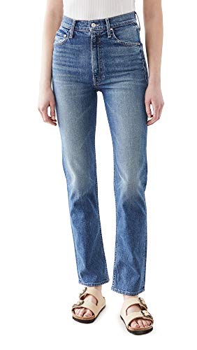 MOTHER Women's High Waisted Rider Skimp Jeans, Cowboys Don't Cry, Blue, 26