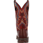 Durango Rebel Burnished Pecan Fire Brick Western Boot, Burnished Pecan And Fire Brick, Size 12(W)