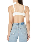 Free People Notched Lily Scuba Bralette White MD (Women's 8-10)