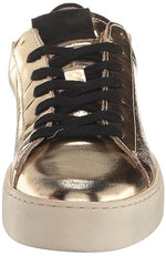 AllSaints Women's Shana Metallic Sneaker, Gold, 6