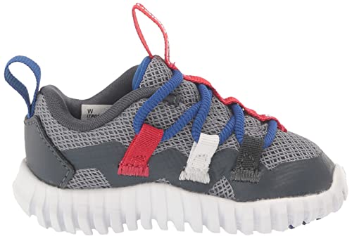 New Balance Kid's Playgruv V1 Bungee Sneaker, Gunmetal/Orca/Team Red, 12.5 Little Kid