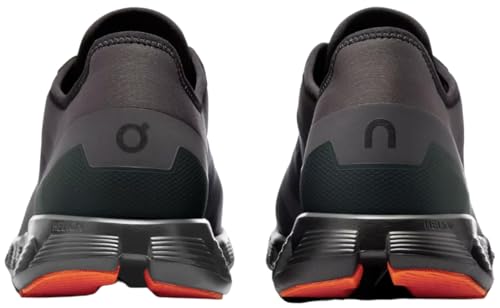 On Men's Cloud X 3 AD Sneakers, Eclipse | Flame, Black, Orange, 12.5 Medium US