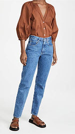 STAUD Women's New Dill Top, Tan, S