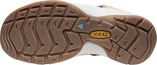 KEEN Women's Astoria West Closed Toe Sandals, Doe/Blue Glass, 9.5