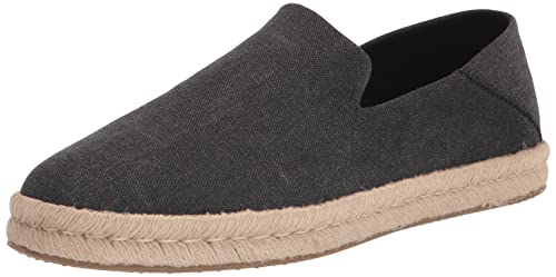 TOMS Men's Santiago Loafer Flat, Black, 13