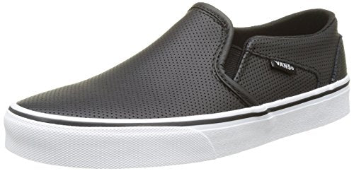 Vans Women's Low-Top Sneakers, Black(Black(perf Leather), 5