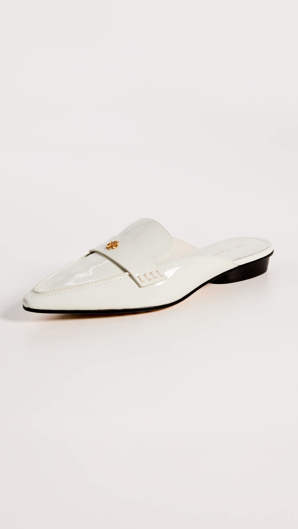 Tory Burch Women's Pointed Backless Loafers, Pearl, Off White, 9 Medium US