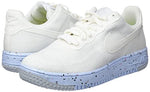 Nike Air Force 1 Crafter Flyknit Womens Trainers DC7273 Sneakers Shoes (UK 7.5 US 10 EU 42, White Pure Platinum 100)