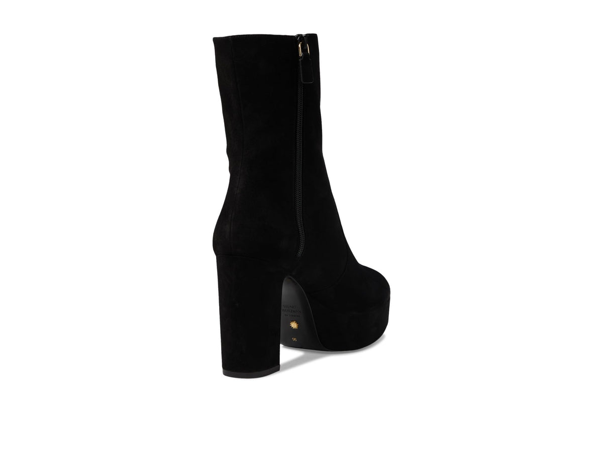Stuart Weitzman Lala Platform Zip Bootie Black 5.5 B